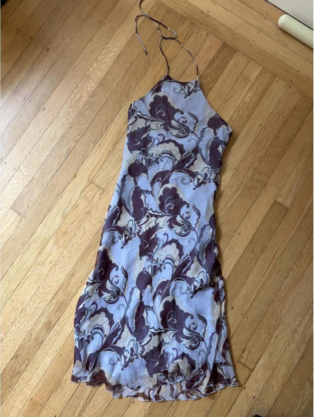 Vintage Parallel silk midi dress